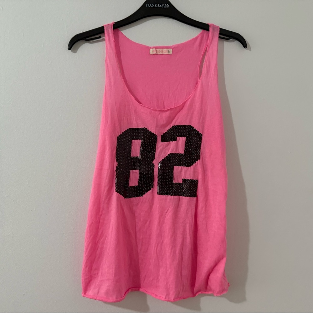 Frank Lyman Design Pink Tank Top with Black 82
